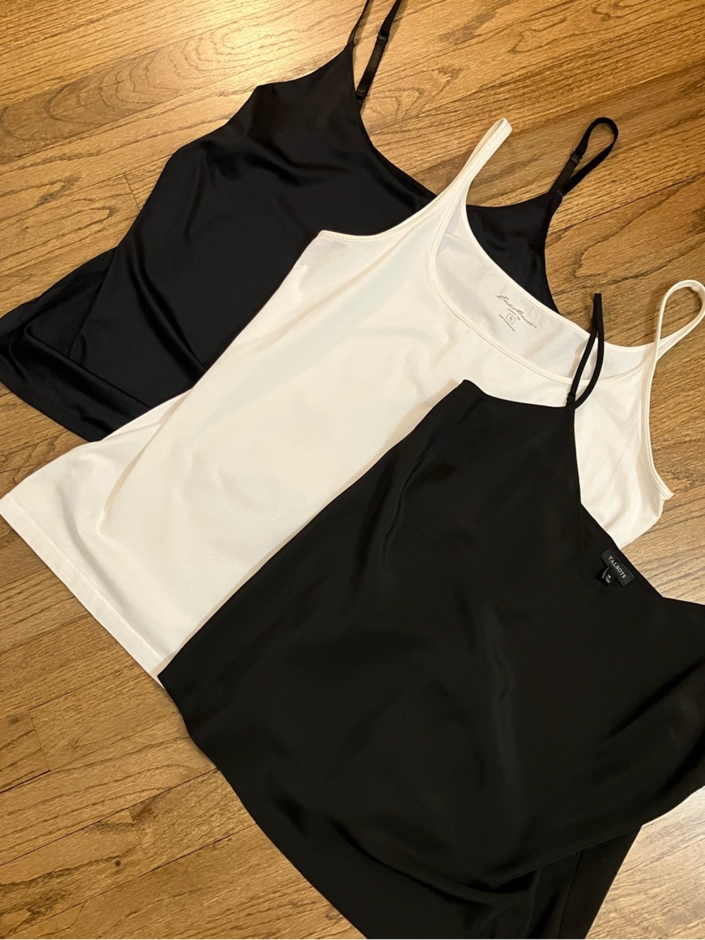 Women’s Classic Camisole Set of 3  - Black & White Size 14-XL